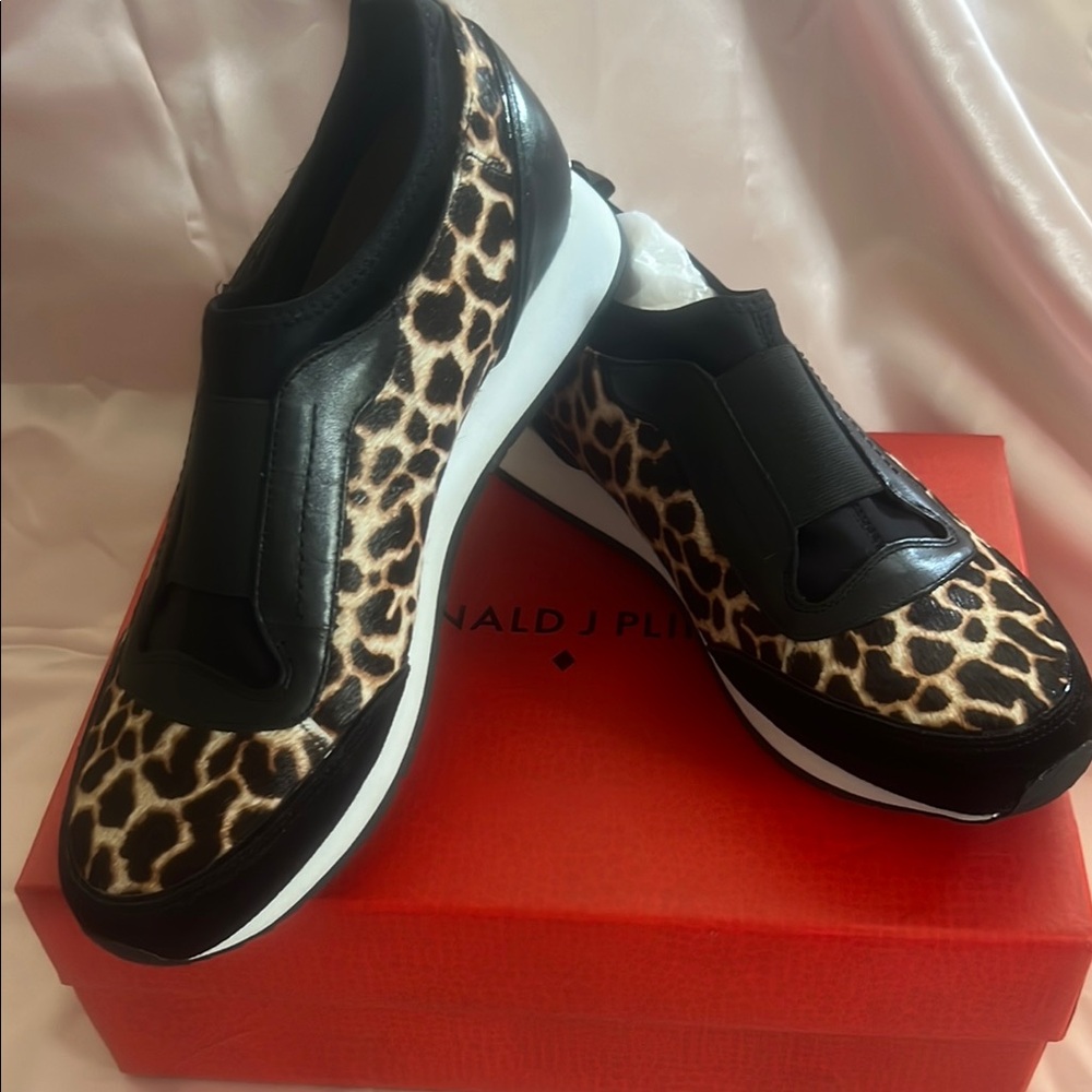 Donald J. Pliner Brown and Black Sneakers